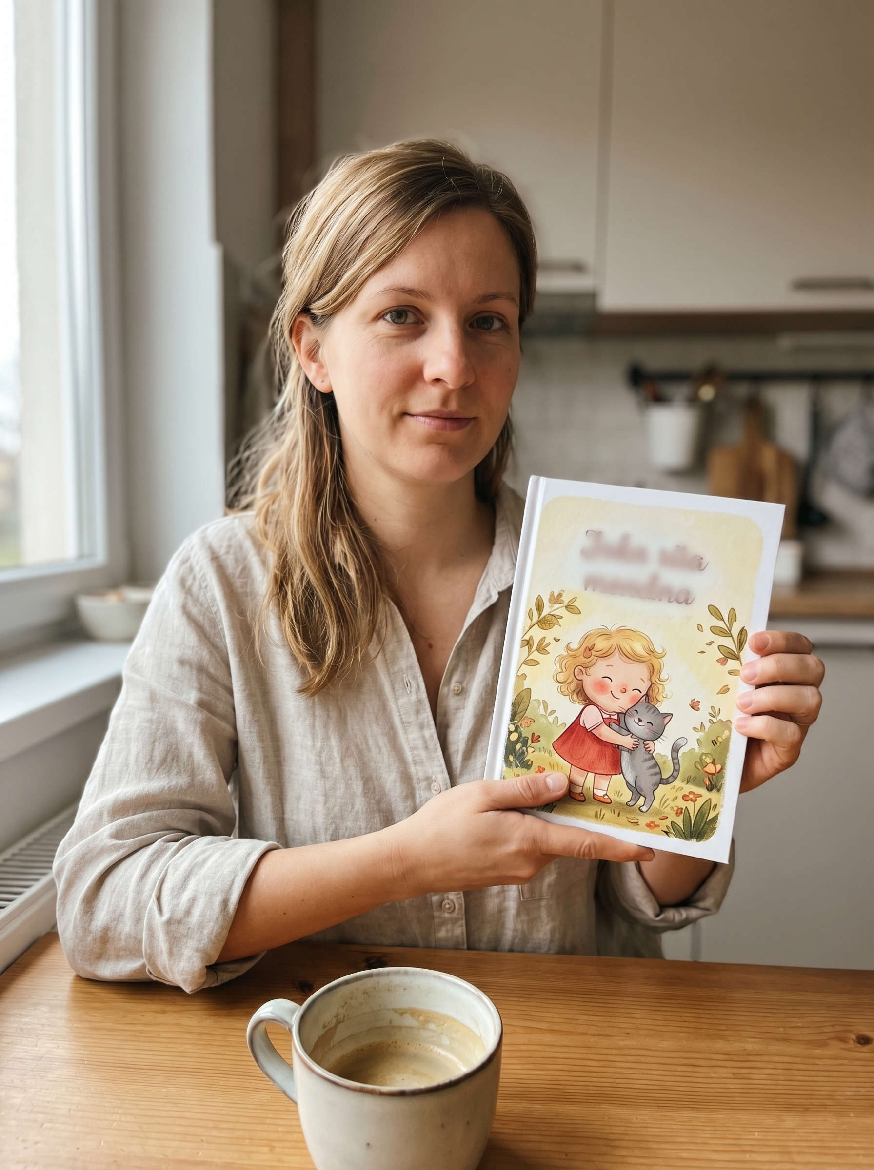 Anja K. with their child's book