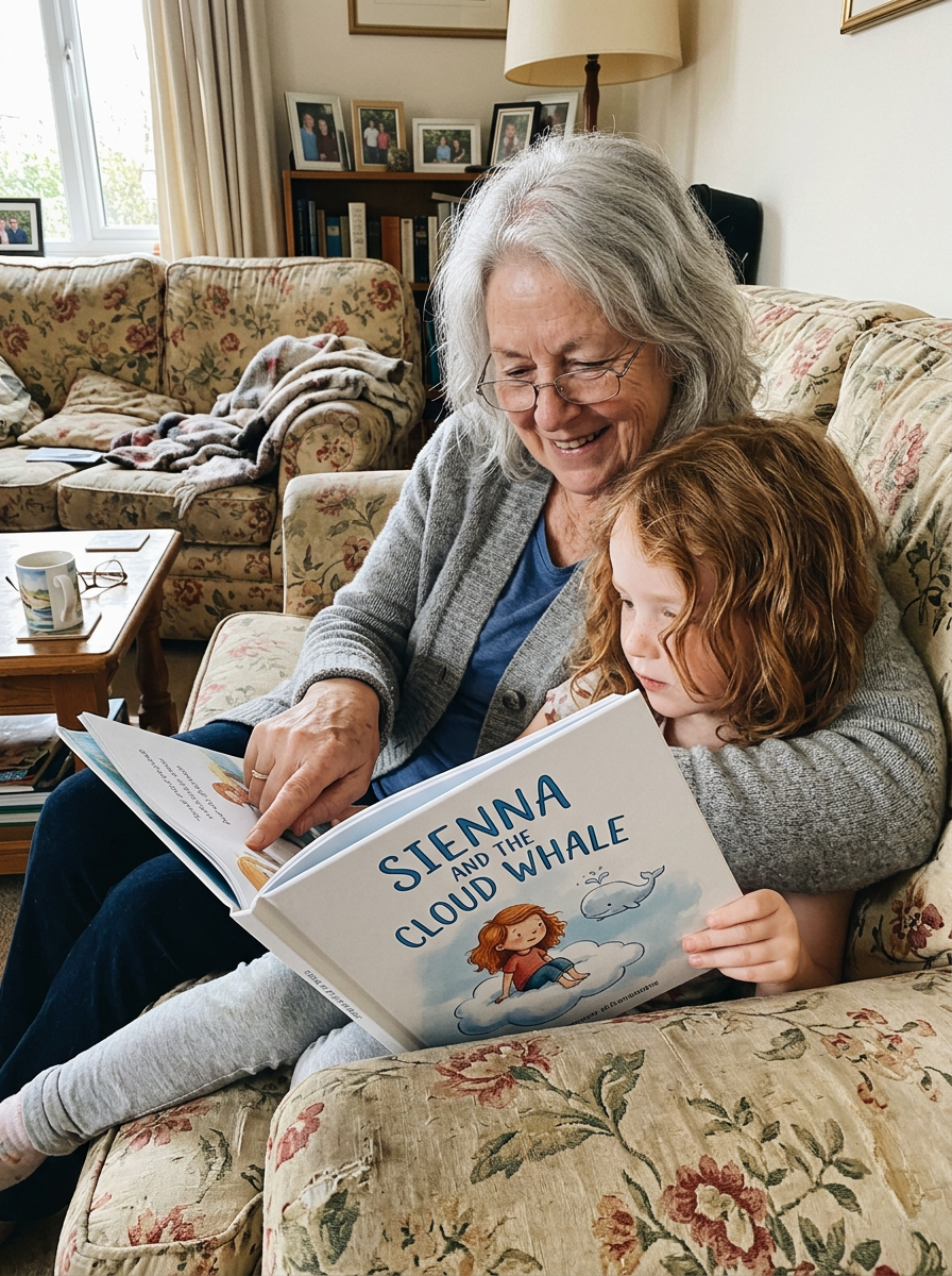 Margaret L. with their child's book